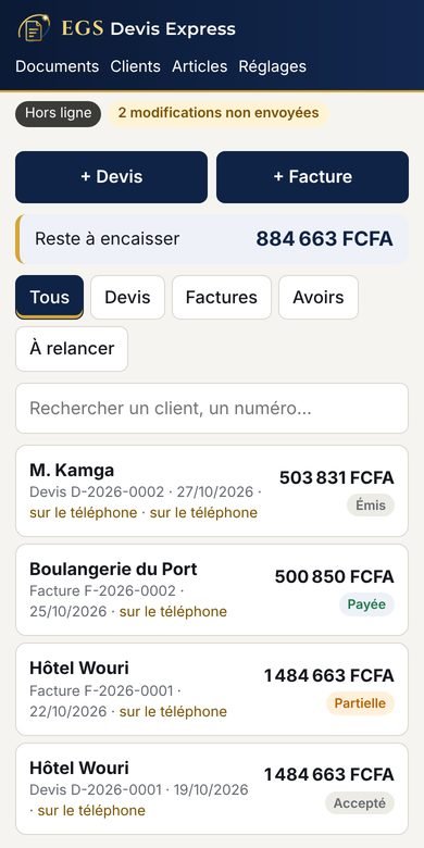 Application hors ligne